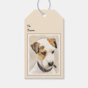Etiqueta Para Presente Pintura de Parson Jack Russell Terrier - Arte Cani