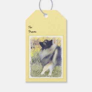 Etiqueta Para Presente Pintura em Aspen de Keeshond - Arte de Cão Origin