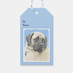 Etiqueta Para Presente Pintura em inglês Mastiff (Fawn) - Arte original 