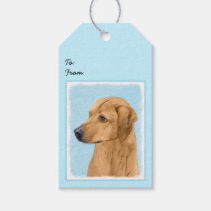 Etiqueta Para Presente Pintura Ridgeback da Rodésia - Arte Canina Origin