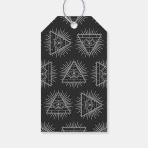 Etiqueta Para Presente Pirâmide da Teoria da Conspiração Illuminati Engra