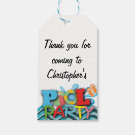 Etiqueta Para Presente Piscina Obrigado Etiqueta do presente