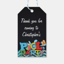 Etiqueta Para Presente Piscina Obrigado Etiqueta do presente
