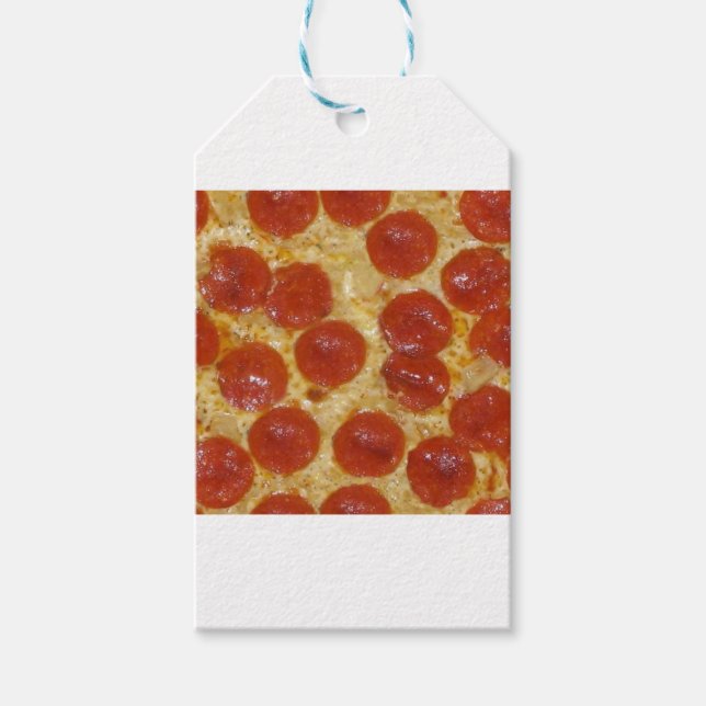 Etiqueta Para Presente pizza grande de pepperoni (Frente)
