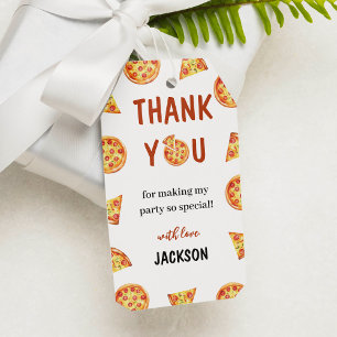 Etiqueta Para Presente Pizza Moderna Obrigado Festa de aniversário