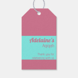 Etiqueta Para Presente Placa Sólida Cor Rosa, Cor Teal, Chá de fraldas Aq