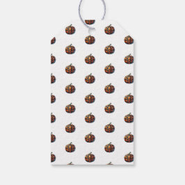 Etiqueta Para Presente Plaid Pumpkin Halloween Gift Tag