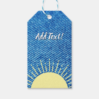 Etiqueta Para Presente Plano de Fundo do Chá de fraldas Sunshine Denim Pe