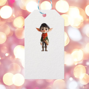 Etiqueta Para Presente Pobre Adolescente Natal Elf Brancos