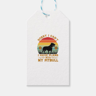 Etiqueta Para Presente Pode Planos Cachorro Pitbull Retro Pôr do Sol_1
