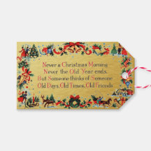 Poema de Natal com Textura de Ouro Vintage