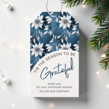 Poinsettia Azul Grata de Natal Corporativo