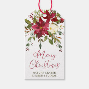 Etiqueta Para Presente Poinsettia Company Natal