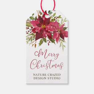 Etiqueta Para Presente Poinsettia Company Natal