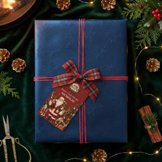 Etiqueta Para Presente Pólo Norte Papai Noel Rena Presente de Natal Nome