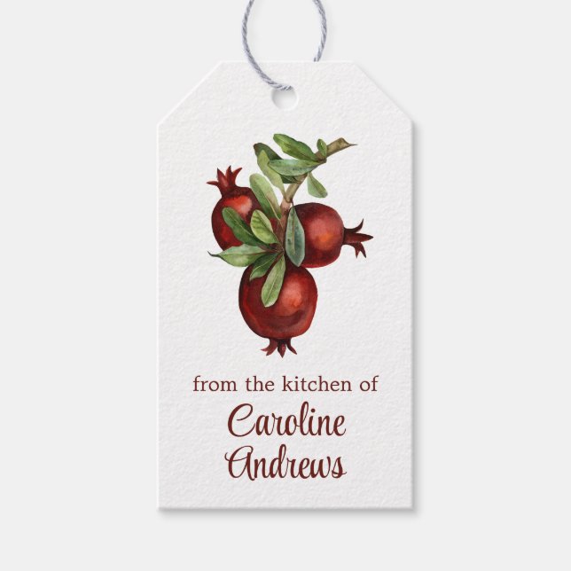 Etiqueta Para Presente Pomegranato Orgânico (Frente)