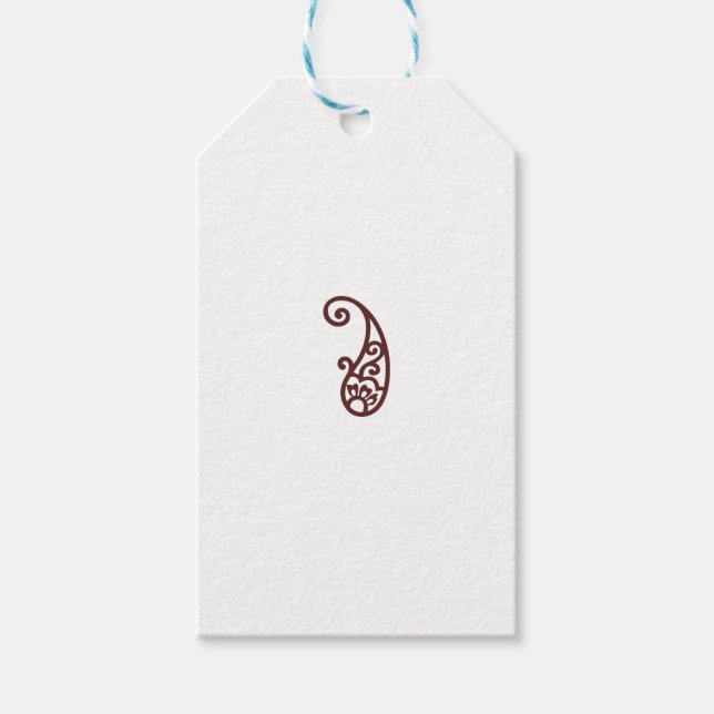 Etiqueta Para Presente Ponto vermelho (Frente)