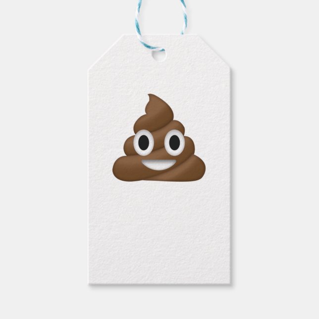 Etiqueta Para Presente Poop Cute Emoji (Frente)