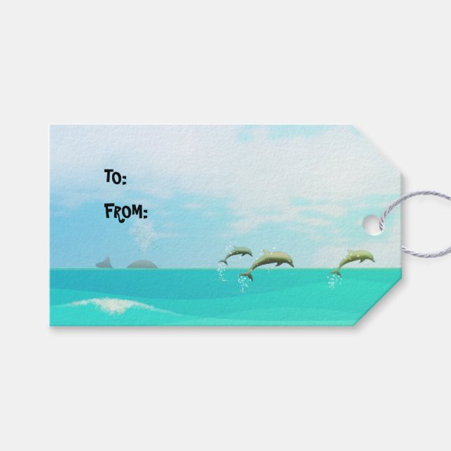 Etiqueta Para Presente Pop Beach (Frente (horizontal))