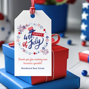 Etiqueta Para Presente pop de 4 de julho por Obrigado Business Sparkle!
