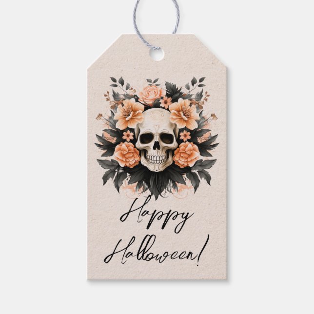 Etiqueta Para Presente Pop de Feliz Halloween Personalizado Por (Frente)