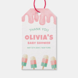 Etiqueta Para Presente Pop do Sorvete de fusão cor-de-rosa bem-vindo