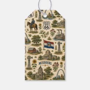 Etiqueta Para Presente Porta de Presentes da Rota 66 do Missouri