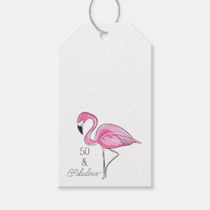 Etiqueta Para Presente Portas copos Personalizadas Flamingo Cor-de-Rosa 5