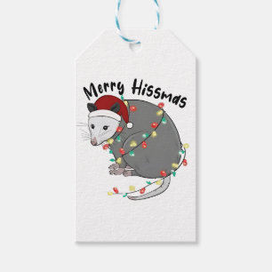 Etiqueta Para Presente Possum Come Trash Natal Luzes Feliz Hissmass