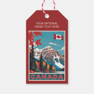 Etiqueta Para Presente Poster de viagens Canadá de Texto Personalizado