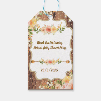 Etiqueta Para Presente Pote de Mason com um livro de flores rústicas para