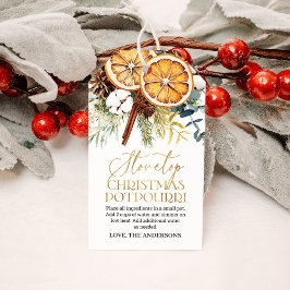 Etiqueta Para Presente Pote de Simmering de Natal de Férias para Fogão