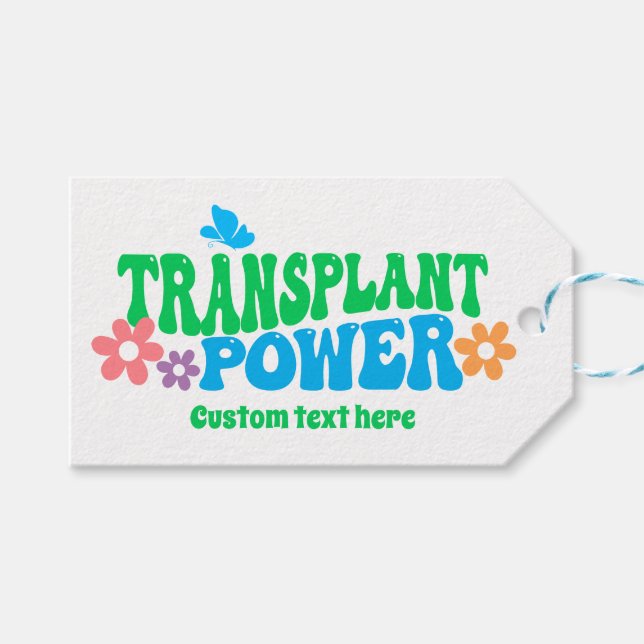 Etiqueta Para Presente Potência de Transplante Personalizável (Frente (horizontal))