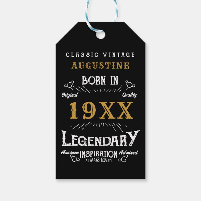 Etiqueta Para Presente Praça aniversário de 40 anos personalizada (Frente)