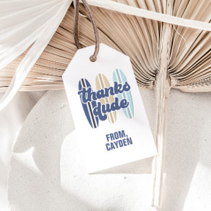 Etiqueta Para Presente Prancha de surf valeu cara Tags de Favor de Aniver