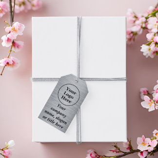 Etiqueta Para Presente Prata metálica elegante