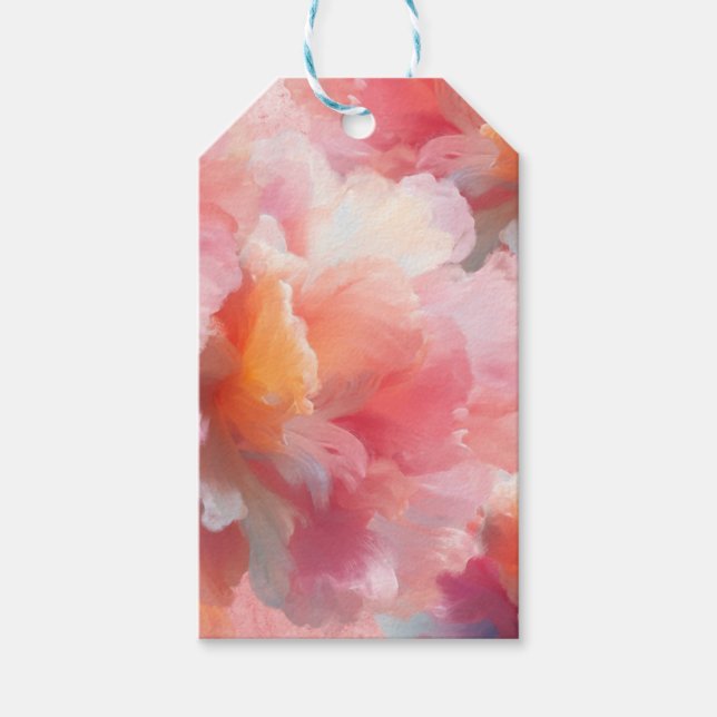 Etiqueta Para Presente Prato de Papel Floral (Frente)