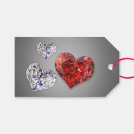 Etiqueta Para Presente Precioso Elegante Diamond Hearts