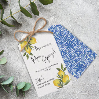 Etiqueta Para Presente Prefeito principal do Azulejo mediterrânico de Lim