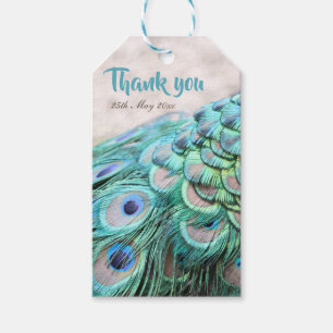 Etiqueta Para Presente Prefeitura Elegante Aqua Peacock