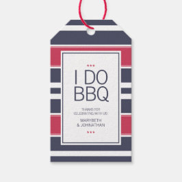 Etiqueta Para Presente Preppy Red, White & Blue CHURRASCO Obrigado Etique