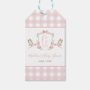 Etiqueta Para Presente Preppy Southern Pink Girl Storey Chá de fraldas