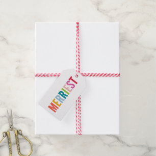 Etiqueta Para Presente PRESENETE DE NATAL moderno minimal colorido mais a