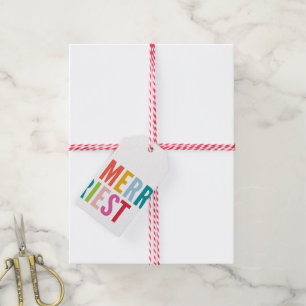 Etiqueta Para Presente PRESENETE DE NATAL moderno minimal colorido mais a