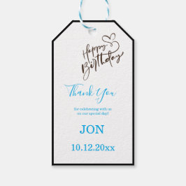 Etiqueta Para Presente Presente de Agradecimento Branco Elegante