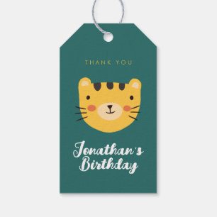 Etiqueta Para Presente Presente de agradecimento de aniversário de Tigre