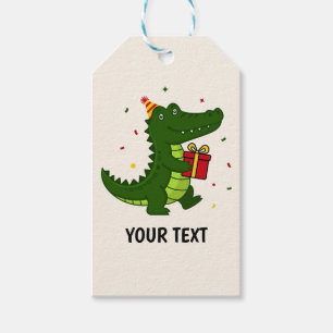 Etiqueta Para Presente Presente de Crocodilo Fofo