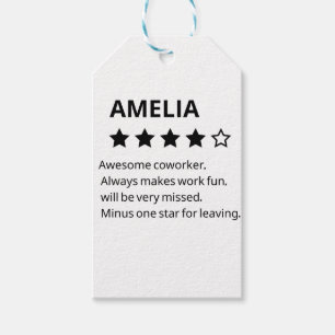 Etiqueta Para Presente Presente de despedida personalizado - Funny 4 Star