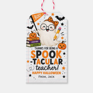 Etiqueta Para Presente Presente de Halloween para Professores Espetacular