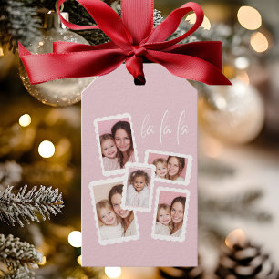Etiqueta Para Presente Presente de Natal com Foto Multi “Fa La La” Rosa M